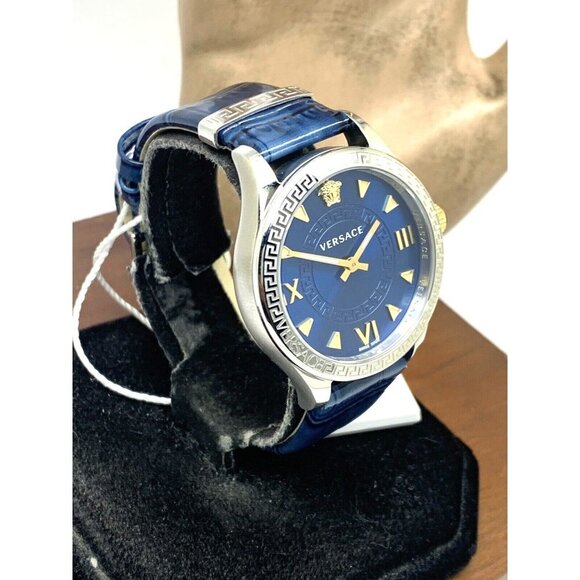 Versace Wome'ns Watch VE2S00122 Hellenyium Swiss Quartz Blue Dial Leathe… - Picture 15 of 15